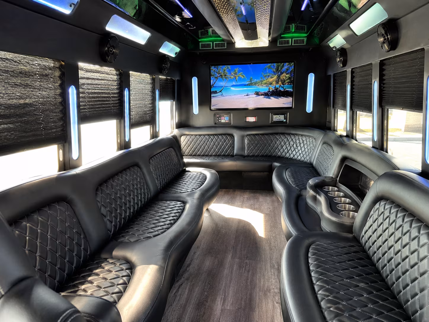 Charleston Wedding Transportation party bus exterior