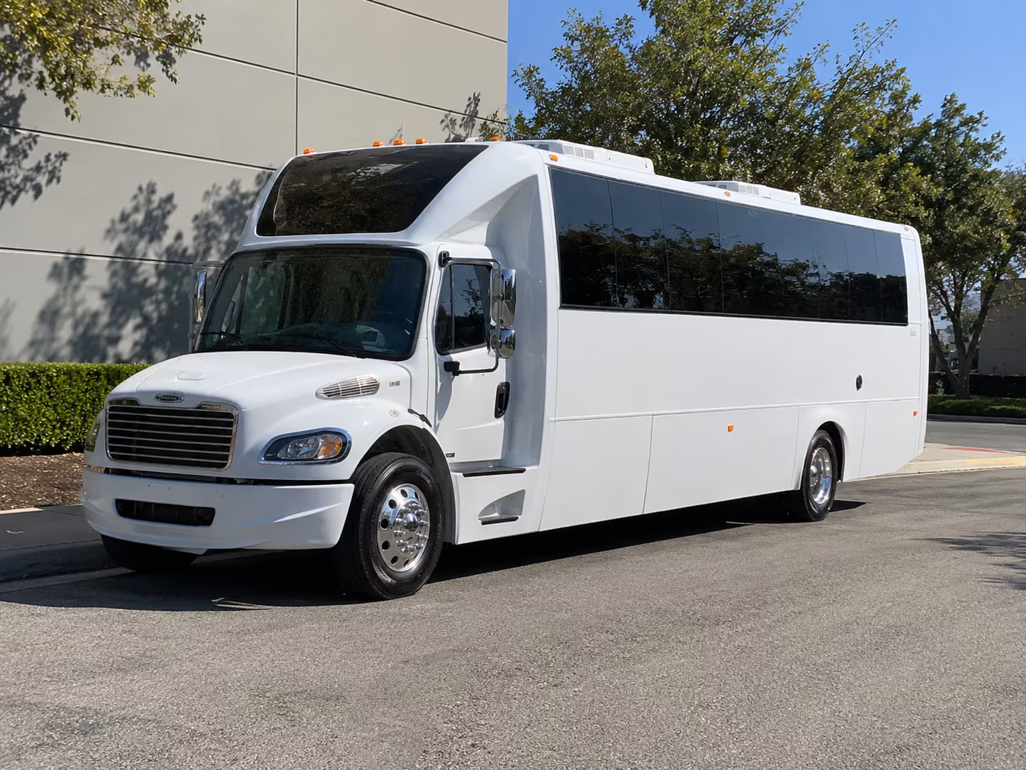 Passenger seating aboard a party bus rental serving Charleston