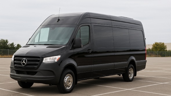 Exterior of Charleston Party Bus Company's 14 Passenger Sprinter Limousine in Charleston