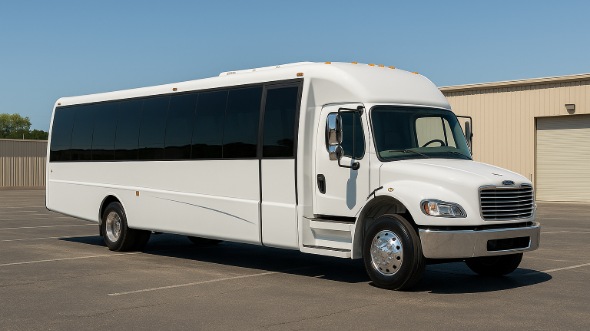 Exterior of Charter Bus Company Greer's 28 Passenger Party Bus in Greer