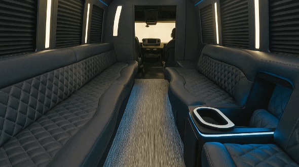 Interior of Charleston Party Bus Company's 40 Passenger Party Bus in Charleston