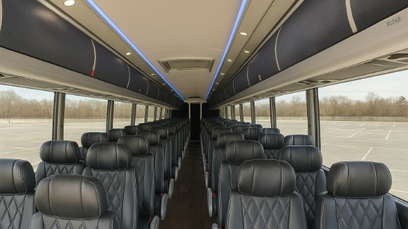Interior of Charter Bus Company Charleston's 44 Passenger Charter Bus in Charleston