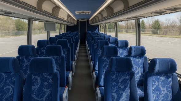 Interior of Charter Bus Company Charleston's 45 Passenger Charter Bus in Charleston