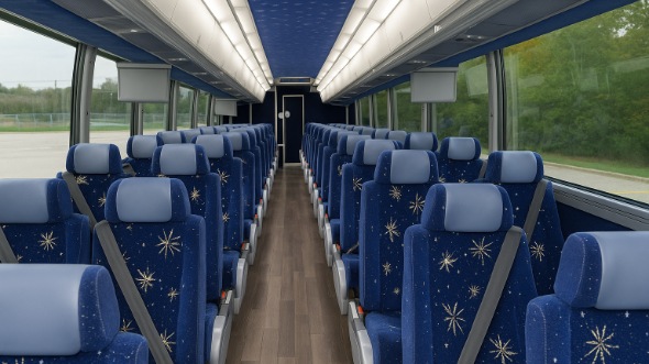 Interior of Charter Bus Company Charleston's 48 Passenger Charter Bus in Charleston
