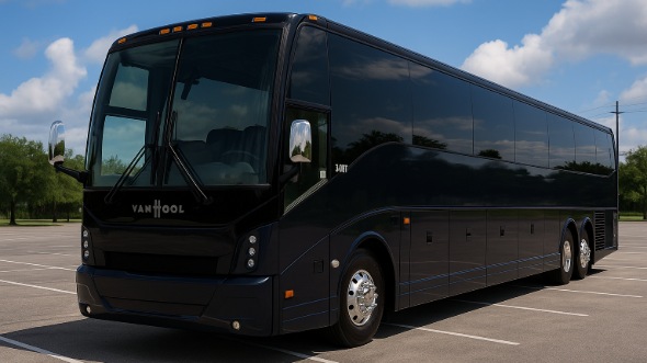 Exterior of Charter Bus Company Charleston's 56 Passenger Charter Bus in Charleston
